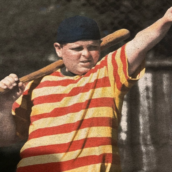 The Sandlot Other - The Sandlot Slugger Black Ted XL Tee Shirt The Sandlot Other - The Sandlot Slugger Black Ted XL Tee Shirt